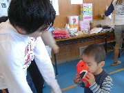 市立山下中学校避難所で その2 市立山下中学校避難所で その2